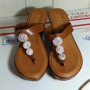 ITALIAN SHOEMAKERS Women's Bling Sandals Sz 8